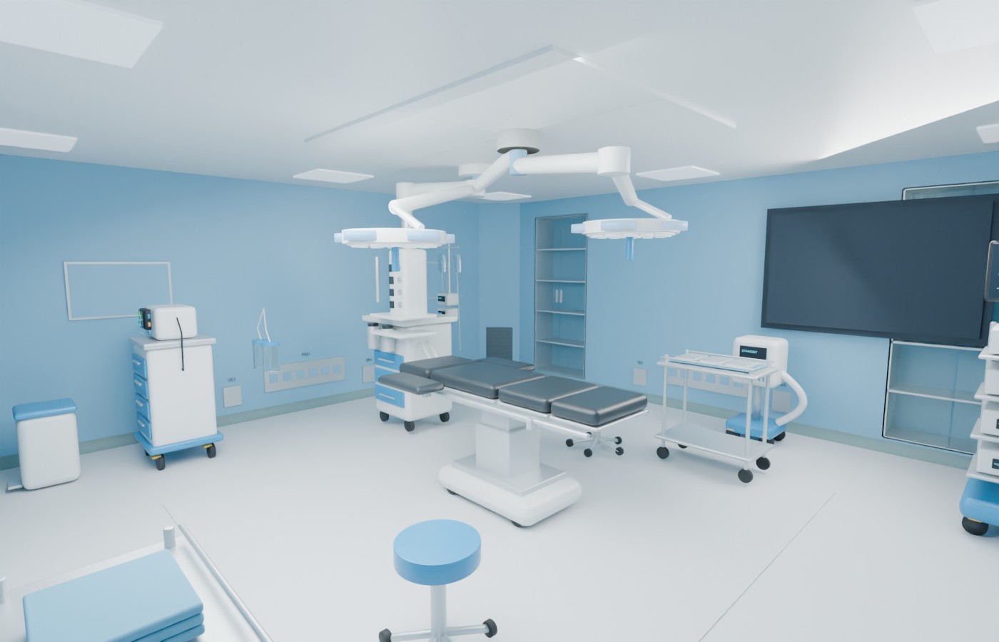 The original OT 01 model from Auren Medial 3D Planner, presented as an interactive equipment and architectural study.